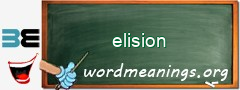 WordMeaning blackboard for elision